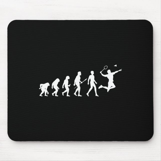 Evolution Badminton Geschenk für Badminton Spieler Mousepad (Vorne)