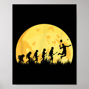Evolution Badminton Helles Badminton-Spieler-Gesch Poster