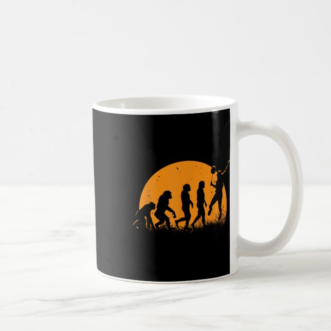 Evolution Badminton Player _ Racket Shuttle  Kaffeetasse (Rechts)