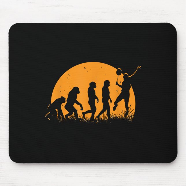 Evolution Badminton Player _ Racket Shuttle Mousepad (Vorne)