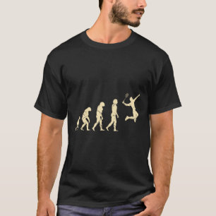 Evolution Badminton Player Shuttle Racket T-Shirt