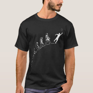 Evolution Badminton Shuttle Art Sports T-Shirt