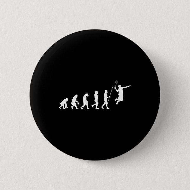 Evolution Badminton Shuttle Badminton Player Gesch Button (Vorderseite)