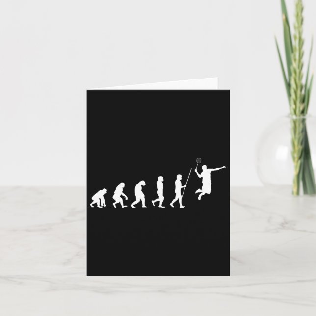 Evolution Badminton Shuttle Badminton Player Gesch Karte (Vorderseite)