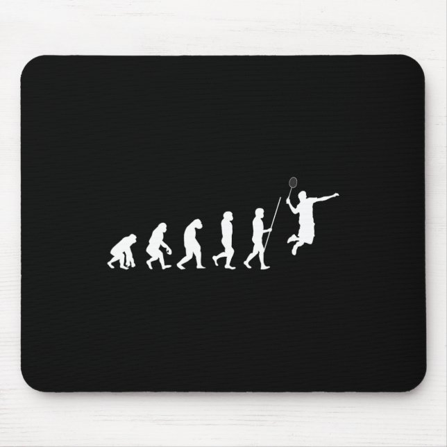 Evolution Badminton Shuttle Badminton Player Gesch Mousepad (Vorne)