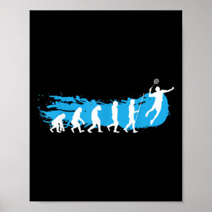 Evolution Badminton _ Shuttle _ Badminton Spieler Poster