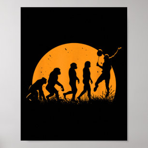 Evolution Badminton Spieler _ Schläger Shuttle Poster