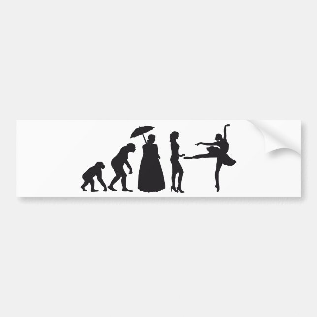 evolution ballet autoaufkleber (Vorne)