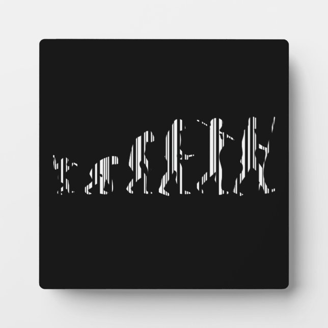 EVOLUTION BAR CODE Darwin Barcode Muster Design Fotoplatte (Vorderseite)