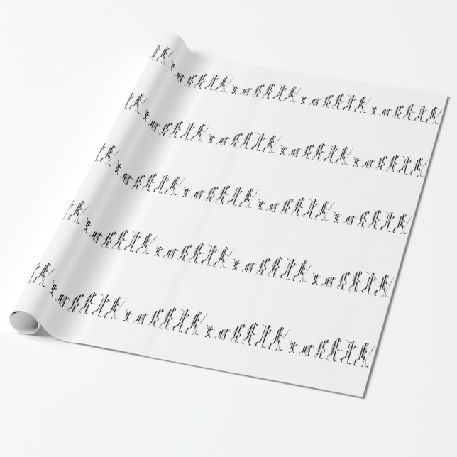 EVOLUTION BAR CODE Darwin Barcode Muster Design Geschenkpapier (Ungerollt)