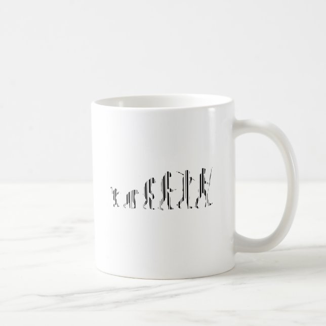 EVOLUTION BAR CODE Darwin Barcode Muster Design Kaffeetasse (Rechts)