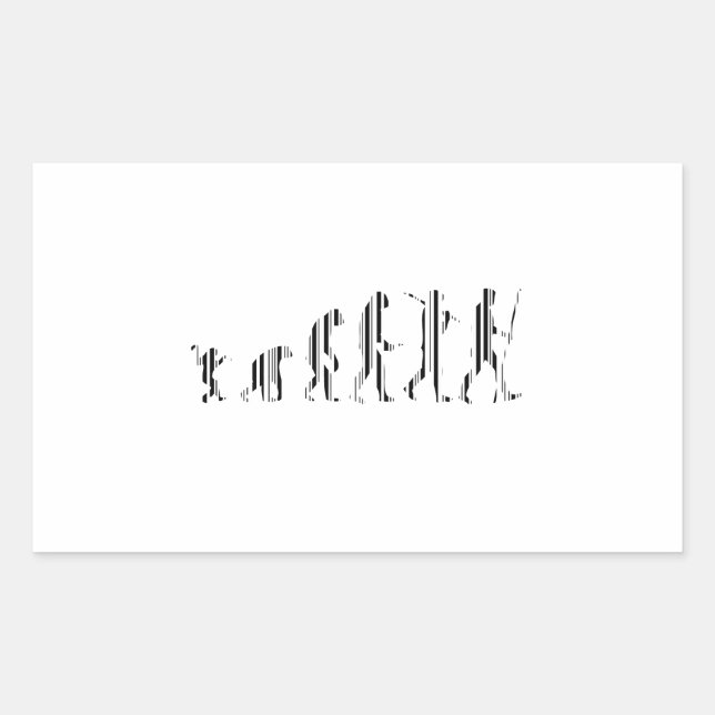 EVOLUTION BAR CODE Darwin Barcode Muster Design Rechteckiger Aufkleber (Vorderseite)