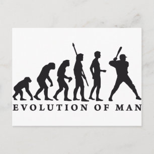 Evolution-Baseball Postkarte