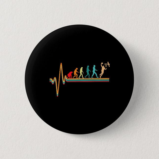 Evolution Basketball Ball Game Heartbeat Button (Vorderseite)