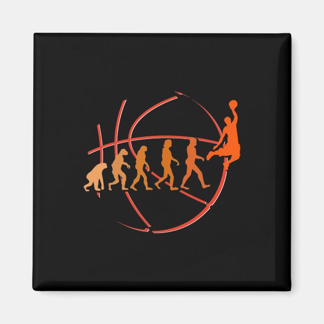 Evolution Basketball Ball Game Hoops Magnet (Vorne)