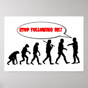 Evolution. Beenden Sie den Poster