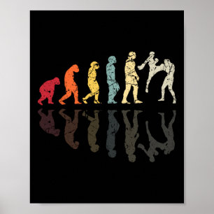 Evolution benutzte Kickboxen Kampfsport Knockout F Poster