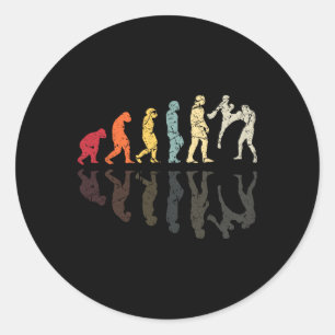 Evolution benutzte Kickboxen Kampfsport Knockout F Runder Aufkleber