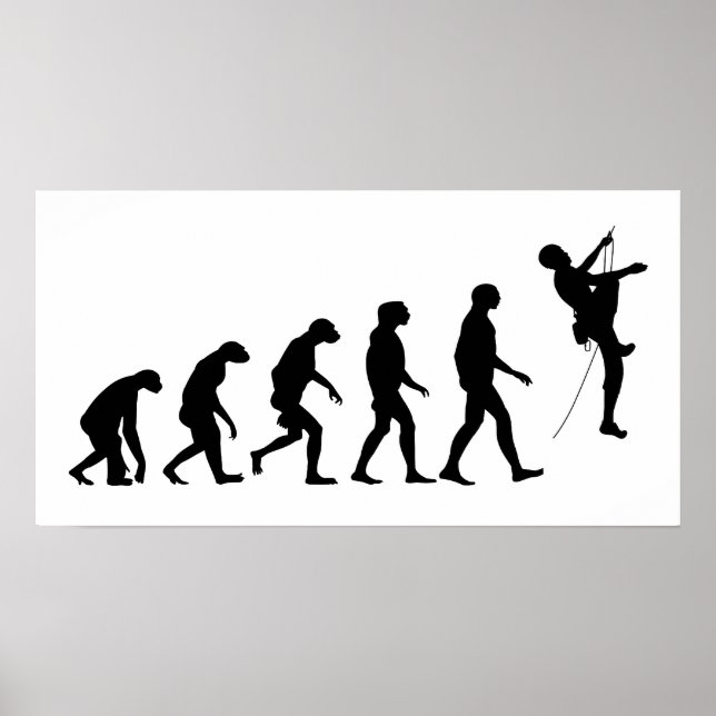 Evolution Bergsteigen Poster (Vorne)