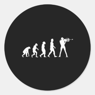 Evolution Biathlon Runder Aufkleber