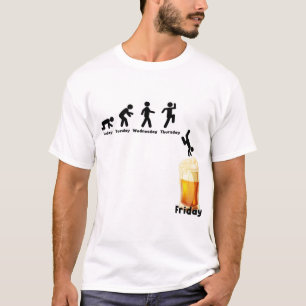 Evolution Bier Freitag Party trinken T-Shirt