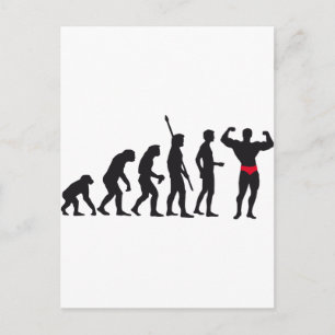 Evolution Bodybuilding Postkarte