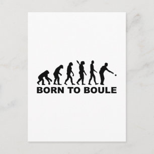 Evolution Boule Petanque Postkarte