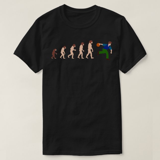 Evolution Bowling Funny Gift Idee 1 T-Shirt (Design vorne)