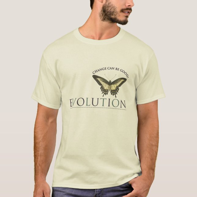 Evolution Butterfly Slogan T-Shirt (Vorderseite)