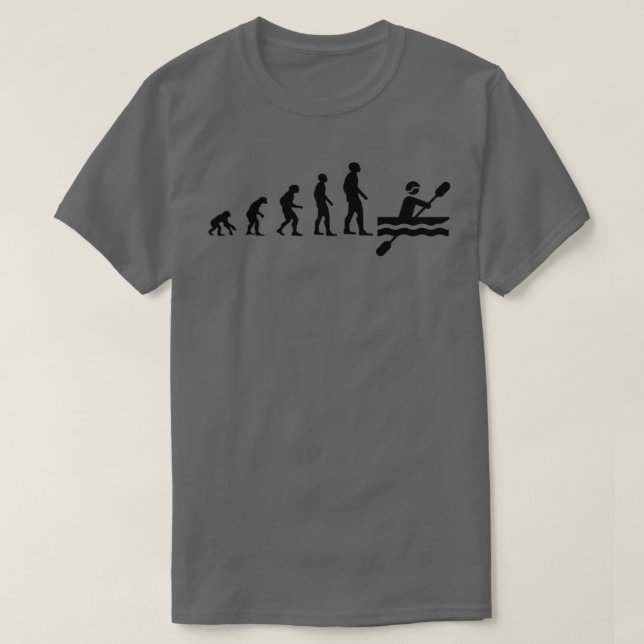 Evolution Canoe Kayak Rowing Canoeing Sport T-Shirt (Design vorne)
