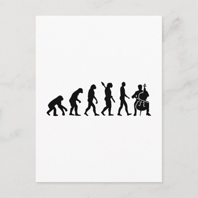 Evolution Cello Postkarte (Vorderseite)