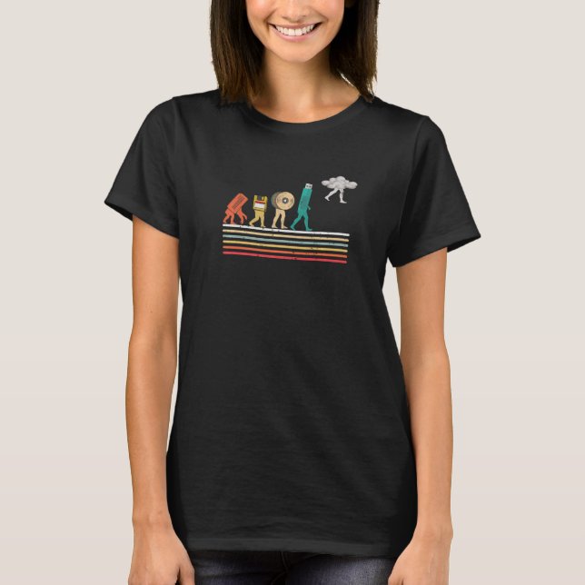 Evolution Cloud Coding Programmierung Computer T-Shirt (Vorderseite)