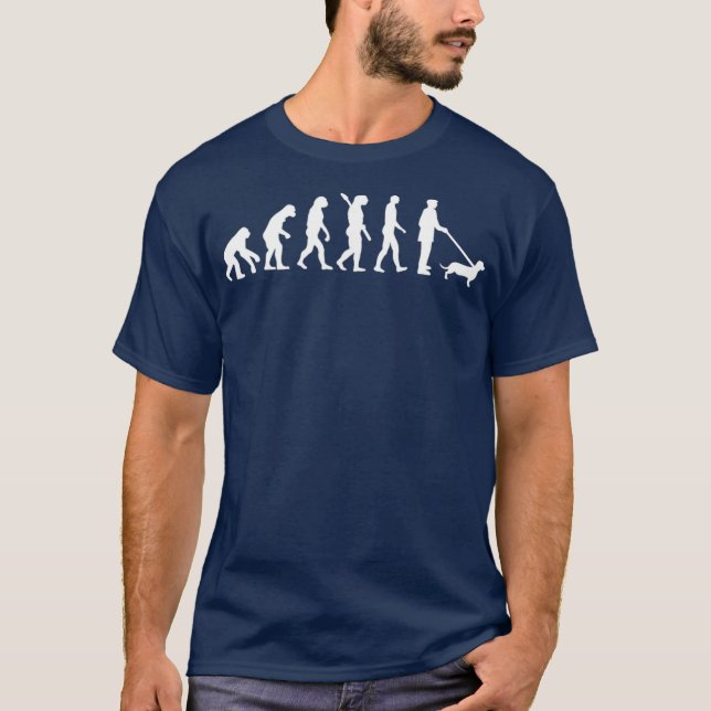 Evolution Dackel T-Shirt (Vorderseite)