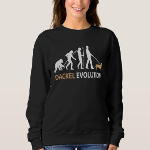 Evolution Dackel Teckel Dackel Hund Sweatshirt