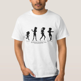 Evolution der Anime-Mädchen T-Shirt