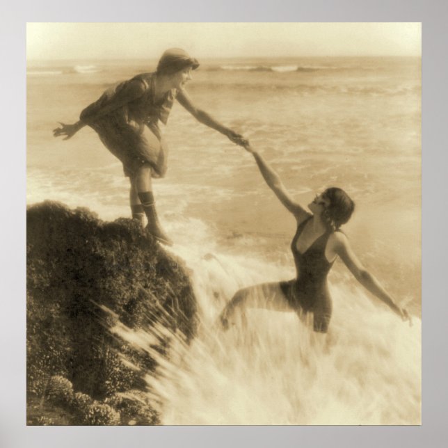 Evolution der Anzüge der Badegewässer Poster (Vorne)