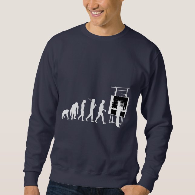 Evolution der Architektur-Architekten-Zeichner Sweatshirt (Vorderseite)