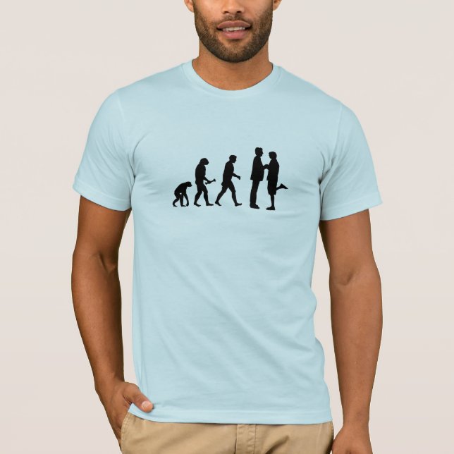 Evolution der Homosexualität T-Shirt (Vorderseite)