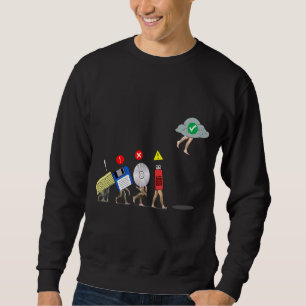 Evolution der Idee eines Ingenieurs für Datenspeic Sweatshirt