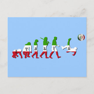 Evolution der italienischen Fußball Italia Calcio Postkarte