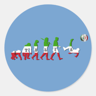 Evolution der italienischen Fußball Italia Calcio  Runder Aufkleber