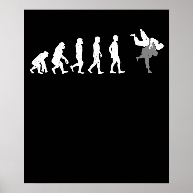 Evolution der Kampfkunst des Menschen Funny MIXED  Poster (Vorne)