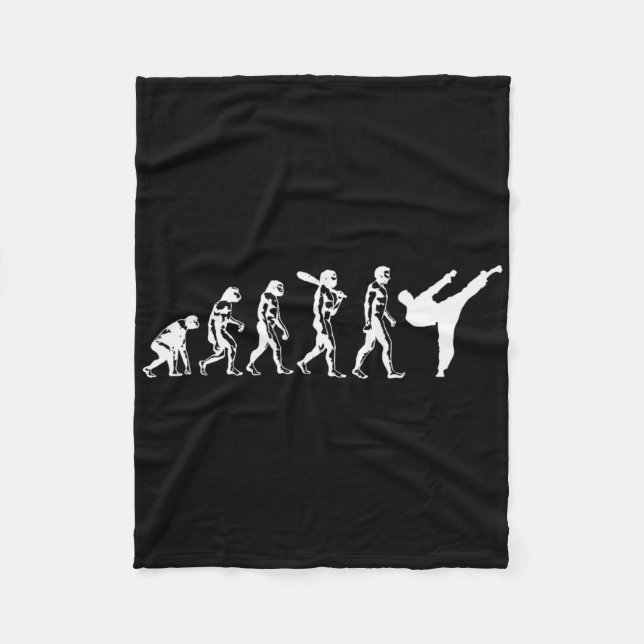 Evolution der Karate-Kampfsportarten Kickboxen Tae Fleecedecke (Vorderseite)