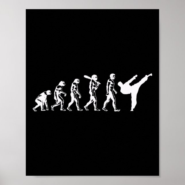 Evolution der Karate-Kampfsportarten Kickboxen Tae Poster (Vorne)