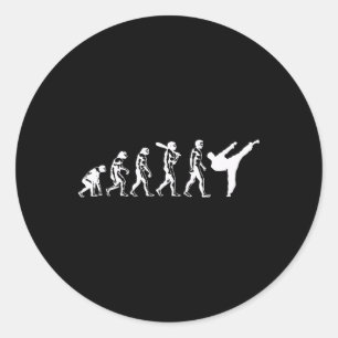 Evolution der Karate-Kampfsportarten Kickboxen Tae Runder Aufkleber
