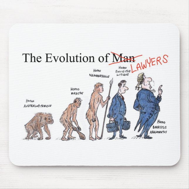 Evolution der MannMausunterlage Mousepad (Vorne)