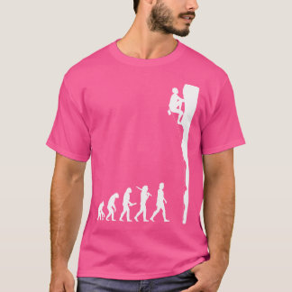 Evolution der Menschheit Klettern Aid Climbing F T-Shirt