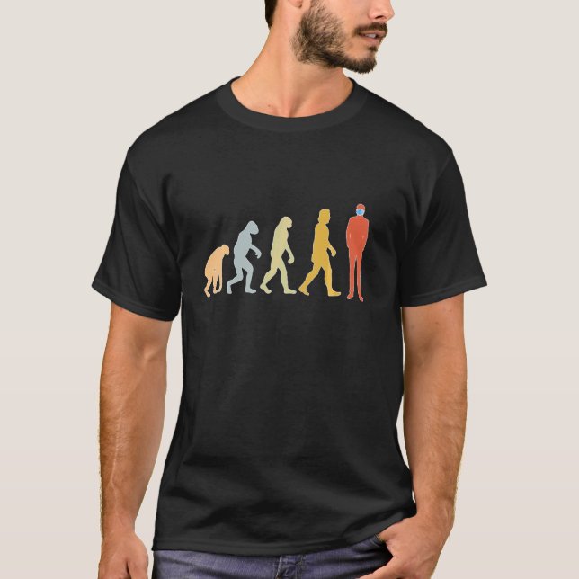 Evolution der menschlichen Gesichtsmaske Maske Mas T-Shirt (Vorderseite)