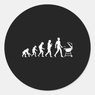 Evolution der menschlichen Grillen, die das Design Runder Aufkleber