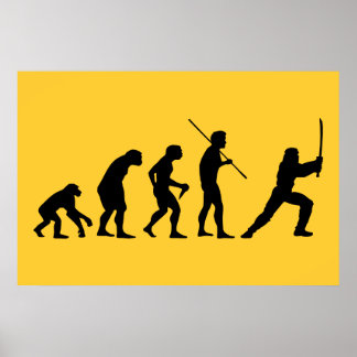 Evolution der Ninja - vom Menschen nach Ninja Poster